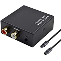 Convertidor Digital a Analógico Keyixing DAC Audio Digital a Estéreo RCA L-R 3.5mm con Cable óptico para PS34 HD DVD Sky…
